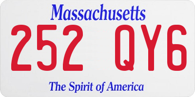 MA license plate 252QY6