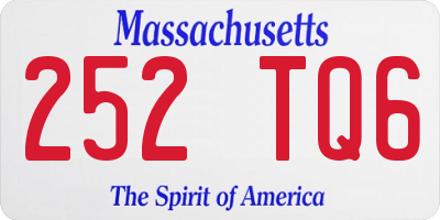 MA license plate 252TQ6