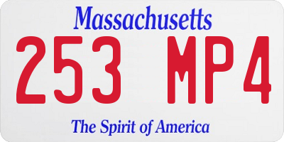MA license plate 253MP4