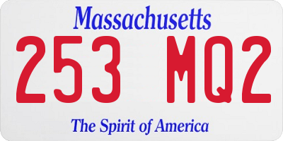 MA license plate 253MQ2