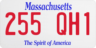 MA license plate 255QH1