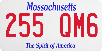 MA license plate 255QM6