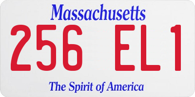 MA license plate 256EL1
