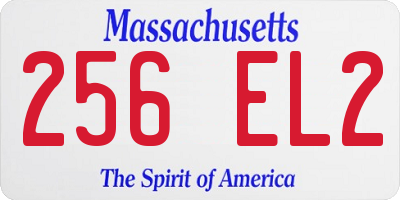 MA license plate 256EL2