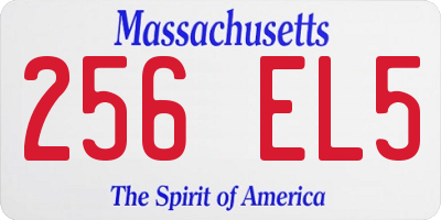 MA license plate 256EL5