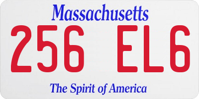 MA license plate 256EL6