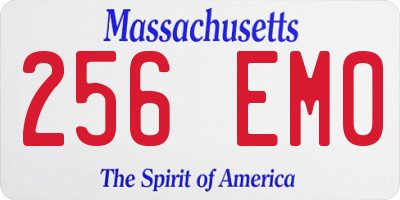 MA license plate 256EM0