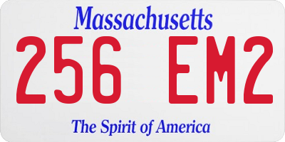 MA license plate 256EM2