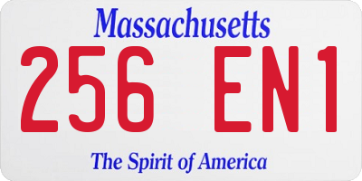 MA license plate 256EN1