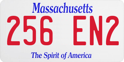 MA license plate 256EN2