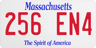 MA license plate 256EN4
