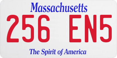 MA license plate 256EN5