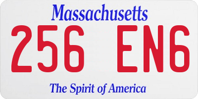 MA license plate 256EN6