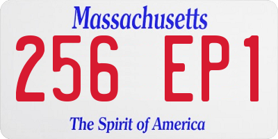 MA license plate 256EP1