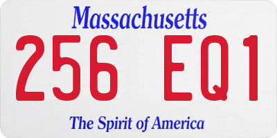 MA license plate 256EQ1