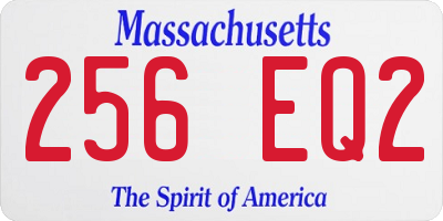 MA license plate 256EQ2