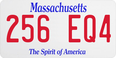 MA license plate 256EQ4