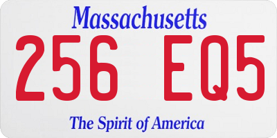 MA license plate 256EQ5