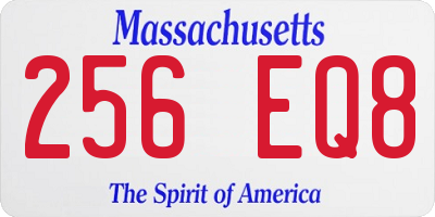 MA license plate 256EQ8