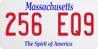 MA license plate 256EQ9