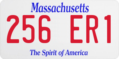MA license plate 256ER1