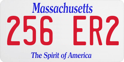 MA license plate 256ER2