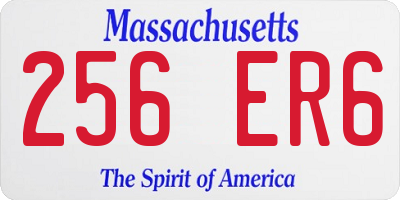 MA license plate 256ER6