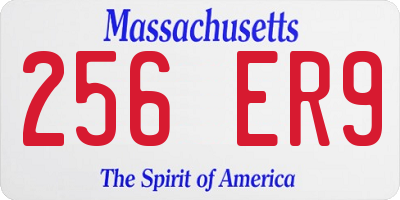 MA license plate 256ER9