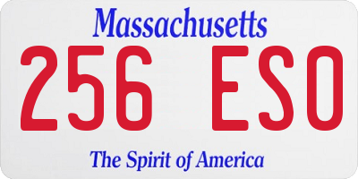 MA license plate 256ES0