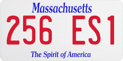 MA license plate 256ES1