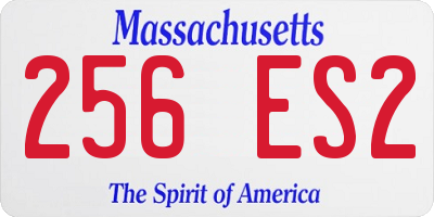 MA license plate 256ES2