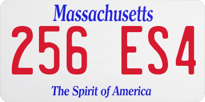 MA license plate 256ES4