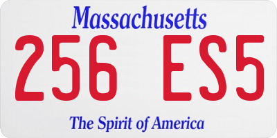 MA license plate 256ES5