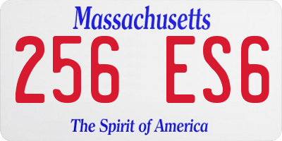 MA license plate 256ES6
