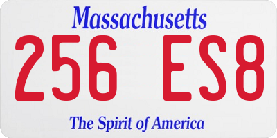 MA license plate 256ES8