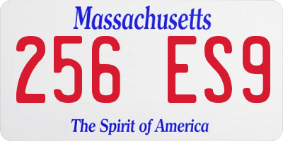 MA license plate 256ES9