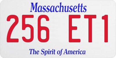 MA license plate 256ET1