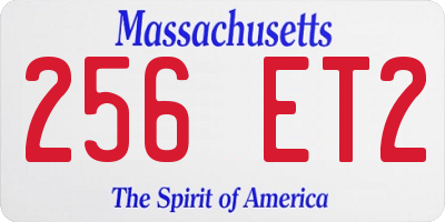 MA license plate 256ET2