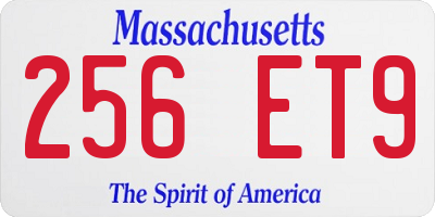MA license plate 256ET9