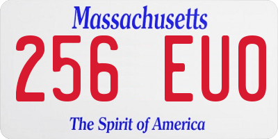 MA license plate 256EU0