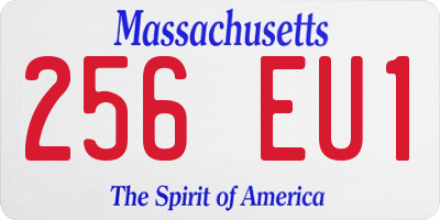 MA license plate 256EU1