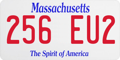 MA license plate 256EU2