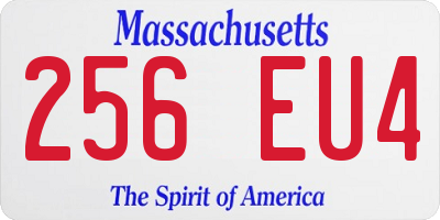 MA license plate 256EU4