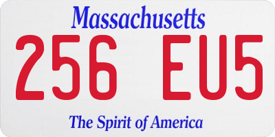 MA license plate 256EU5