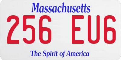 MA license plate 256EU6