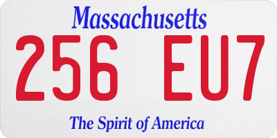 MA license plate 256EU7