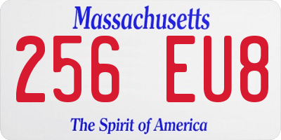 MA license plate 256EU8