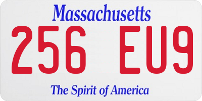 MA license plate 256EU9