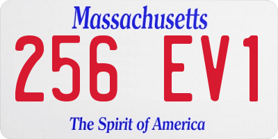 MA license plate 256EV1