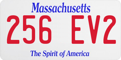MA license plate 256EV2